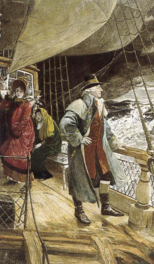 a romantic impression of haydn crossing the english channel in the 1790s